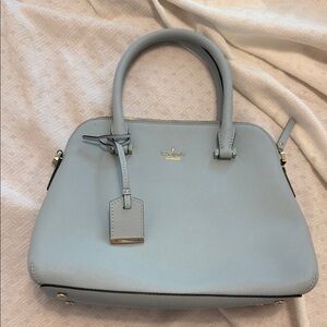 Kate Spade Blue Satchel with Structured Design and Top Handles